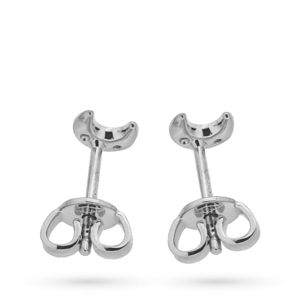 Orecchini oro bianco luna diamanti 0,06ct Mirco Visconti - MIRCO VISCONTI