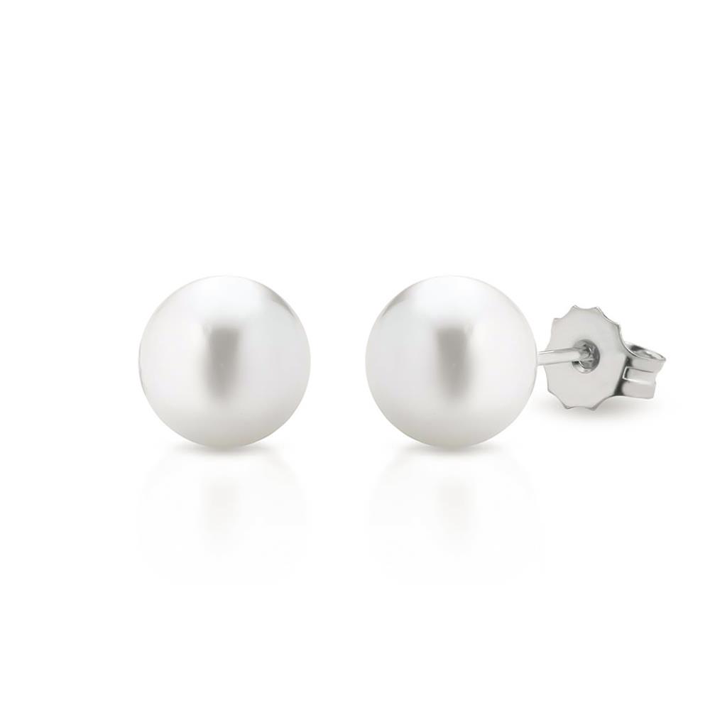 Stud earrings fresh water cultured pearl 5,5-6 mm - LELUNE