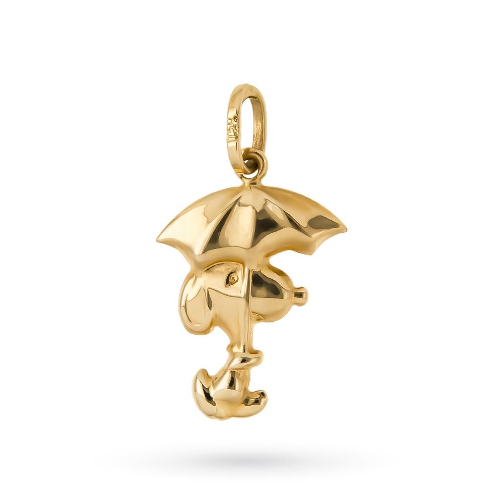  Snoopy charm with umbrella in 18kt yellow gold polished - LUSSO ITALIANO