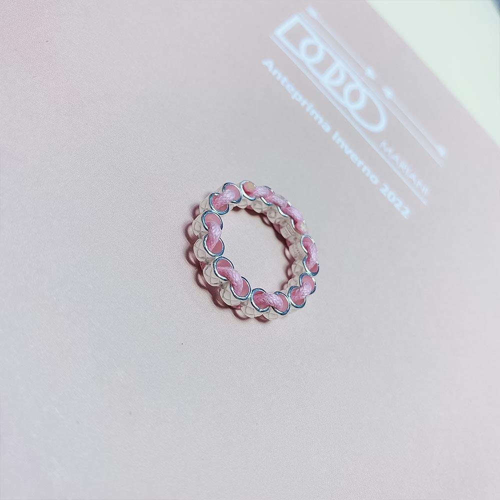  Anello pigne argento filo rosa Dodo Mariani R23 - DODO MARIANI