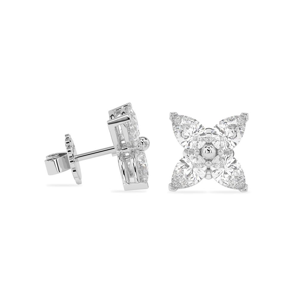  White gold earrings with 2.80 carats of Lab-Grown diamonds - AMA