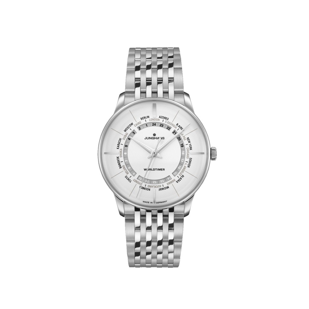 Junghans Meister Worldtimer 27-3011.45 Bianco 40,4 mm - JUNGHANS