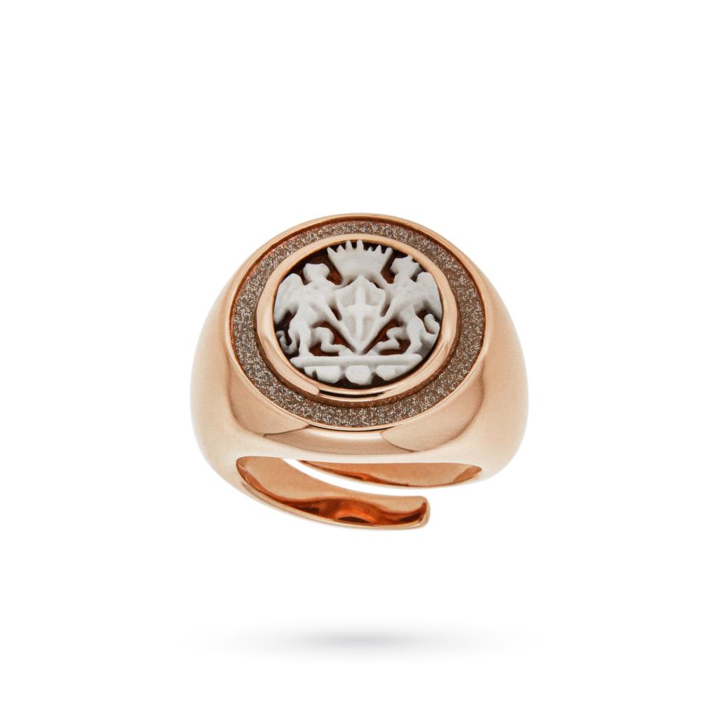 Signet ring with Genoa city coat of arms - CICALA