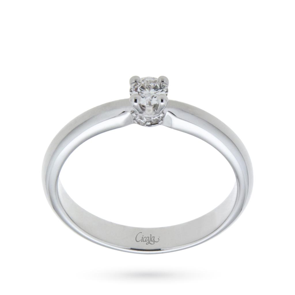 Anello di fidanzamento Elune con diamante 0,20ct D VS - CICALA