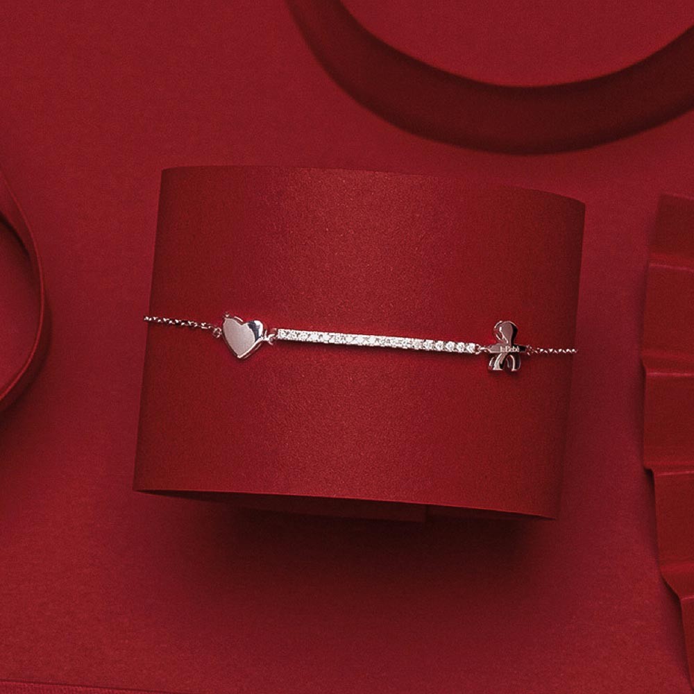  Bracciale leBebe LBB960 sagoma bimbo tennis diamanti 0,18ct - LE BEBE