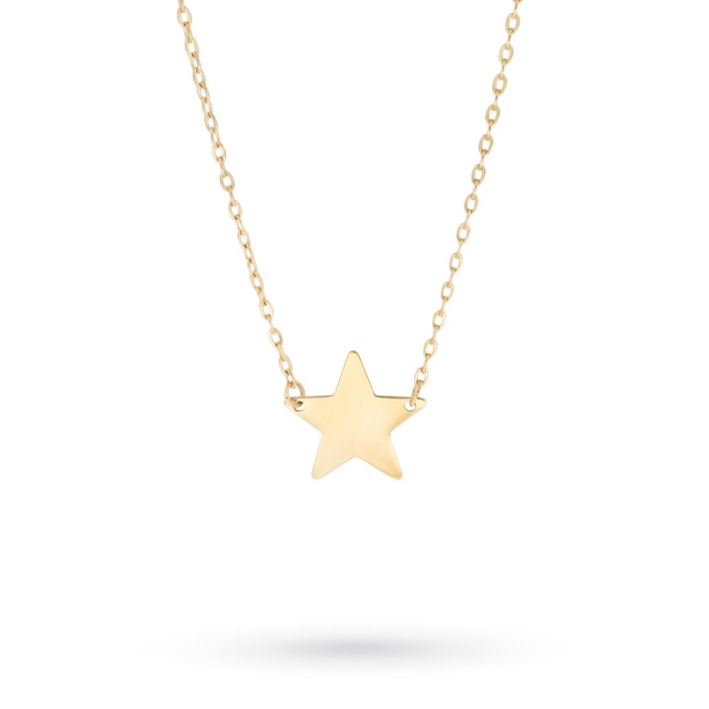 Collana con ciondolo stella in oro giallo 18kt - LUSSO ITALIANO