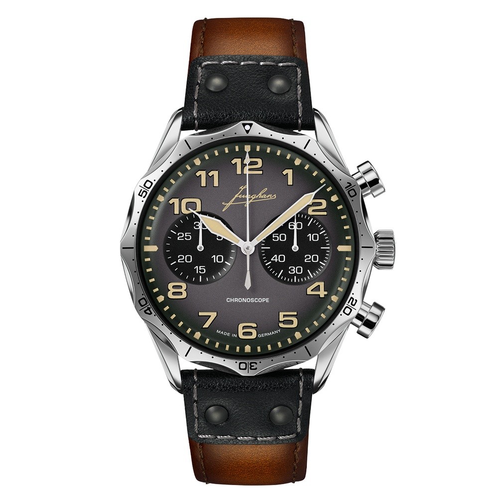 Junghans Meister Pilot Chronoscope 27-3493.00 Antracite 34,0 mm - JUNGHANS