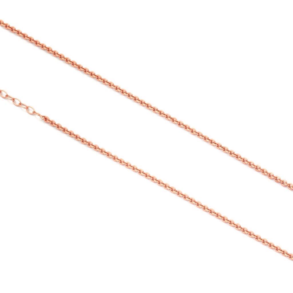 Rerum Gioielli - Collana rosè - maglia forzatina incisa - 38cm + 5cm