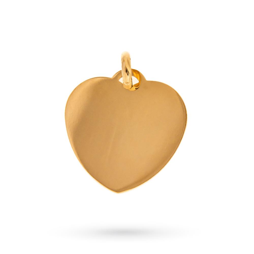 Ciondolo cuore oro giallo 18kt lastra lucido - LUSSO ITALIANO