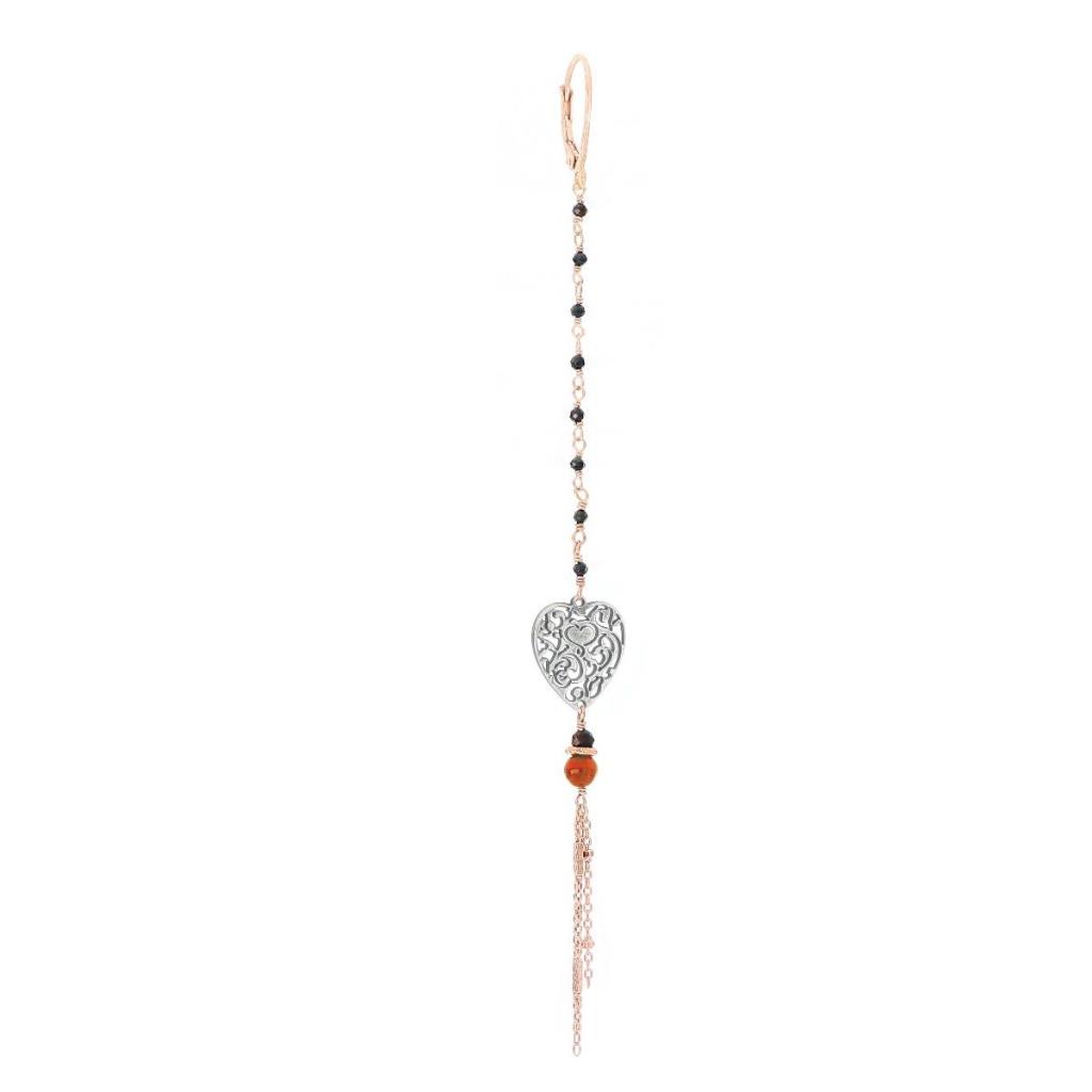 Maman et Sophie ORVIT1LISP Victorian heart long earring - MAMAN ET SOPHIE