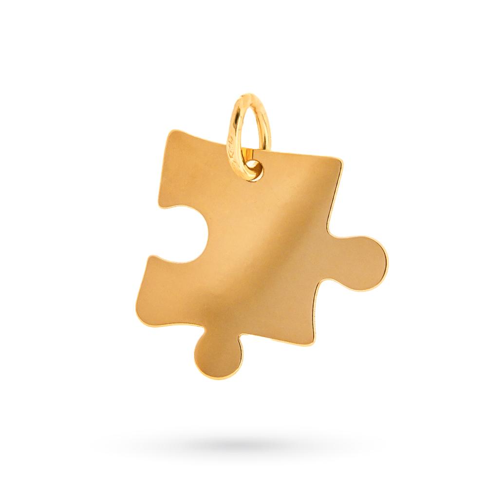 Ciondolo puzzle oro giallo 18kt lastra lucido - LUSSO ITALIANO