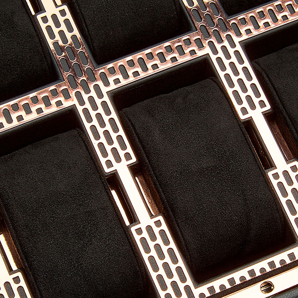  Scatola porta orologi da 10 pezzi con cassetto - Rame - WOLF