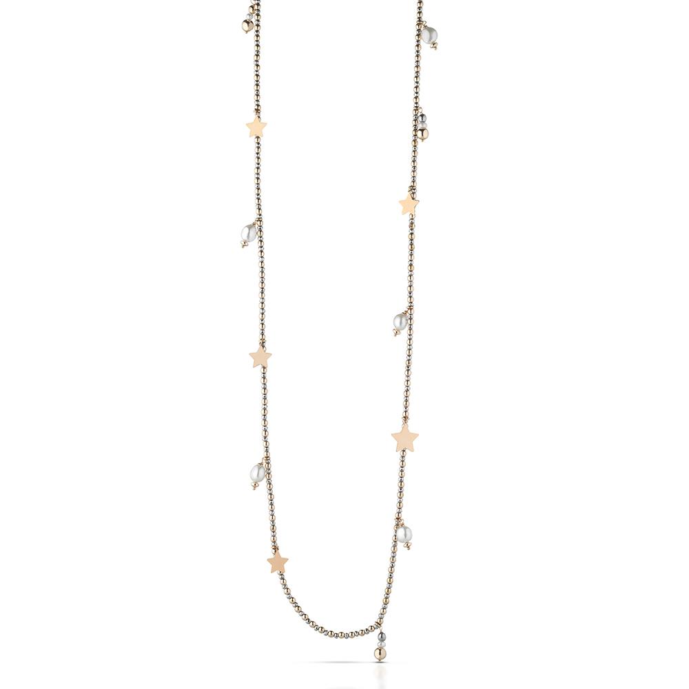 Collana lunga argento ematite perle 90cm - GLAMOUR