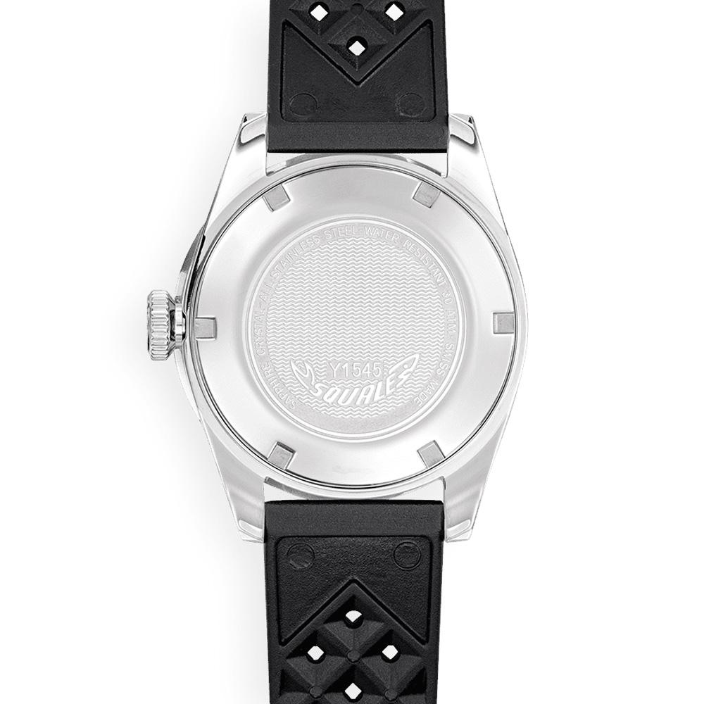  Squale 1545 Steel Black Rubber 1545SSBK.HT 40,00 mm - SQUALE