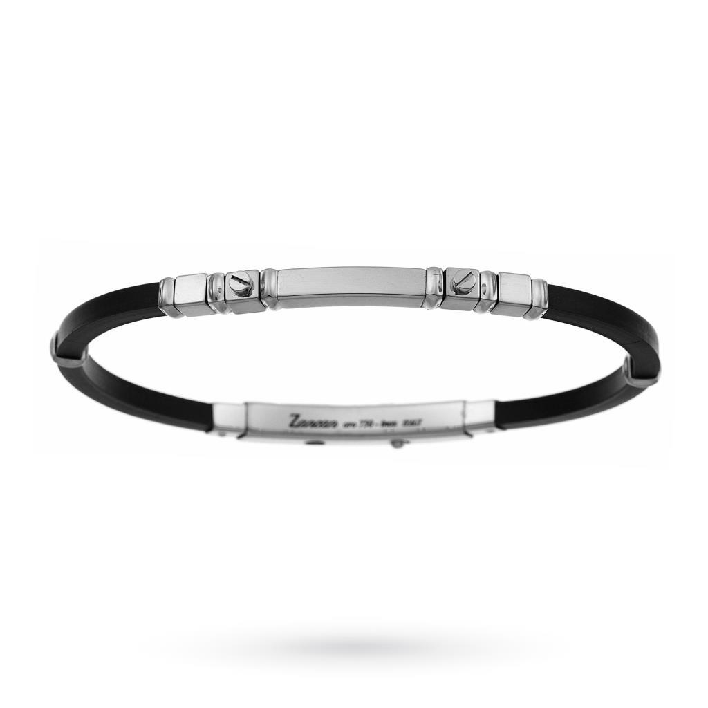 Zancan ESB029B-N bracelet in silicone with silver plate  - ZANCAN