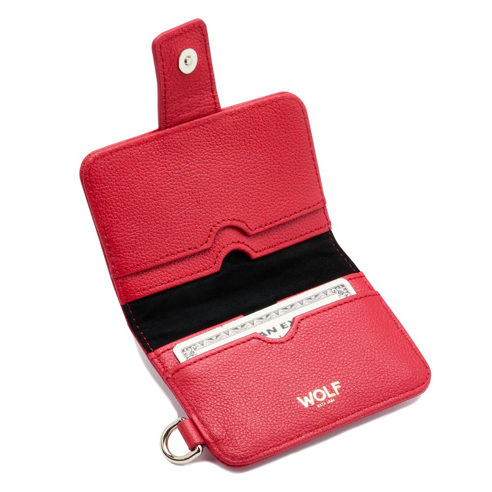 Wolf Credit Card Holder with Wristlet - Red - WOLF