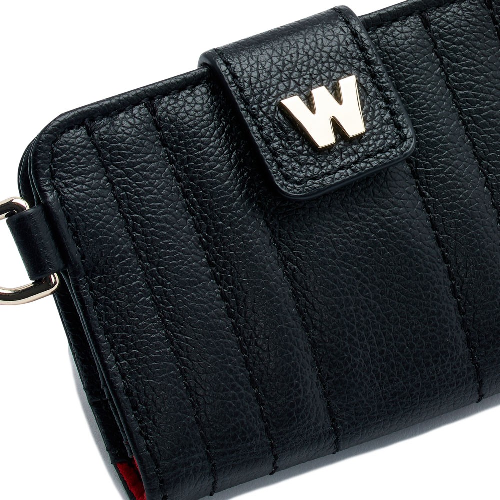  Wolf Credit Card Holder with Wristlet - Black - WOLF