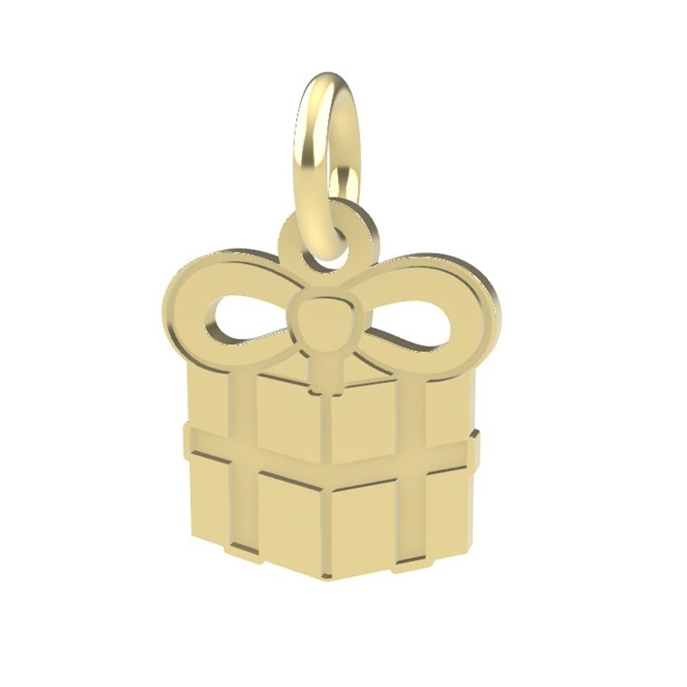 Ciondolo a forma di Regalo oro giallo 18kt Dedie - DEDIE