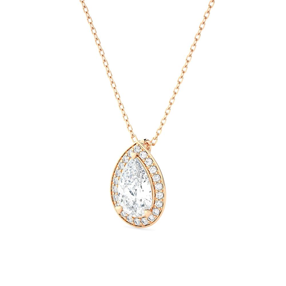  Girocollo oro rosa con diamanti 1,11 Carati Lab-Grown - AMA