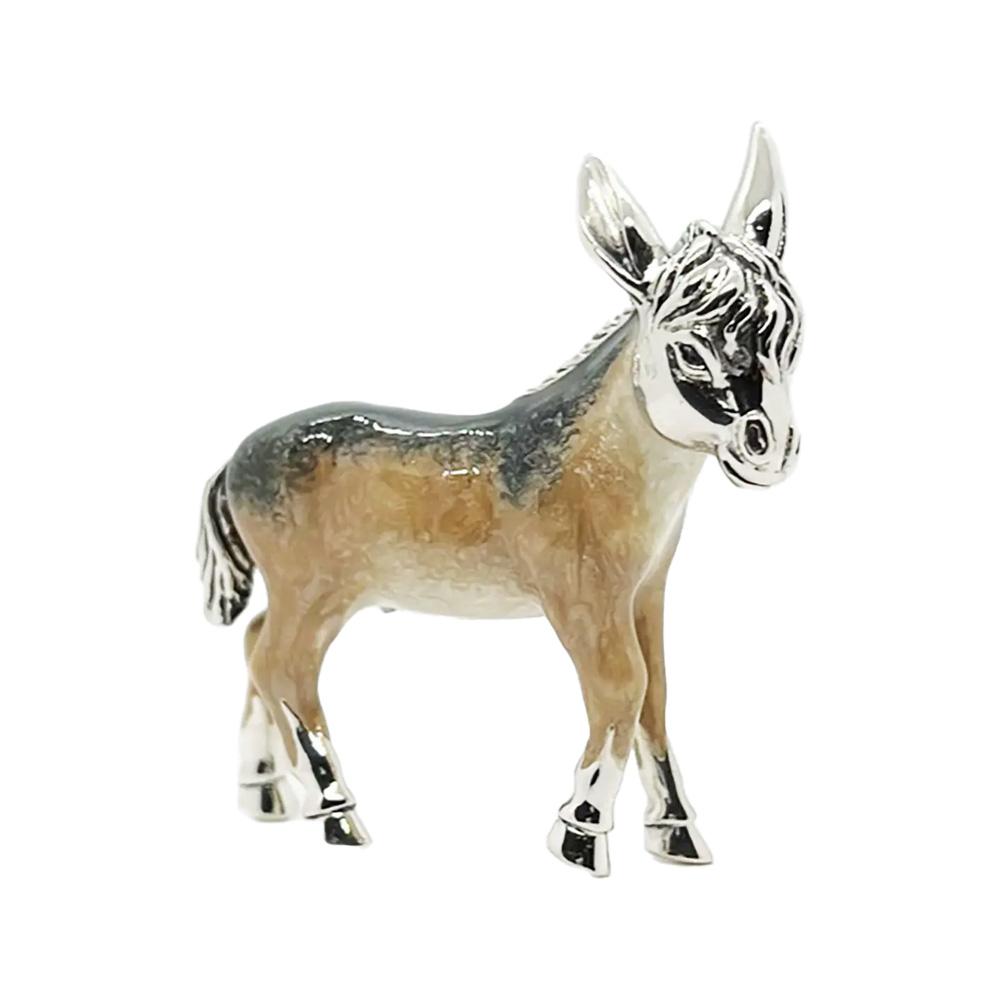  Asinello medio smaltato soprammobile ST111-2 - SATURNO