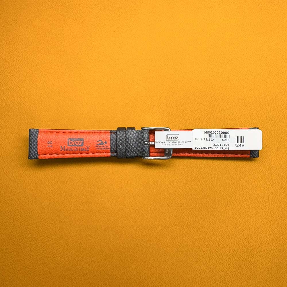 Cinturino waterproof antracite 18-16 mm - BROS