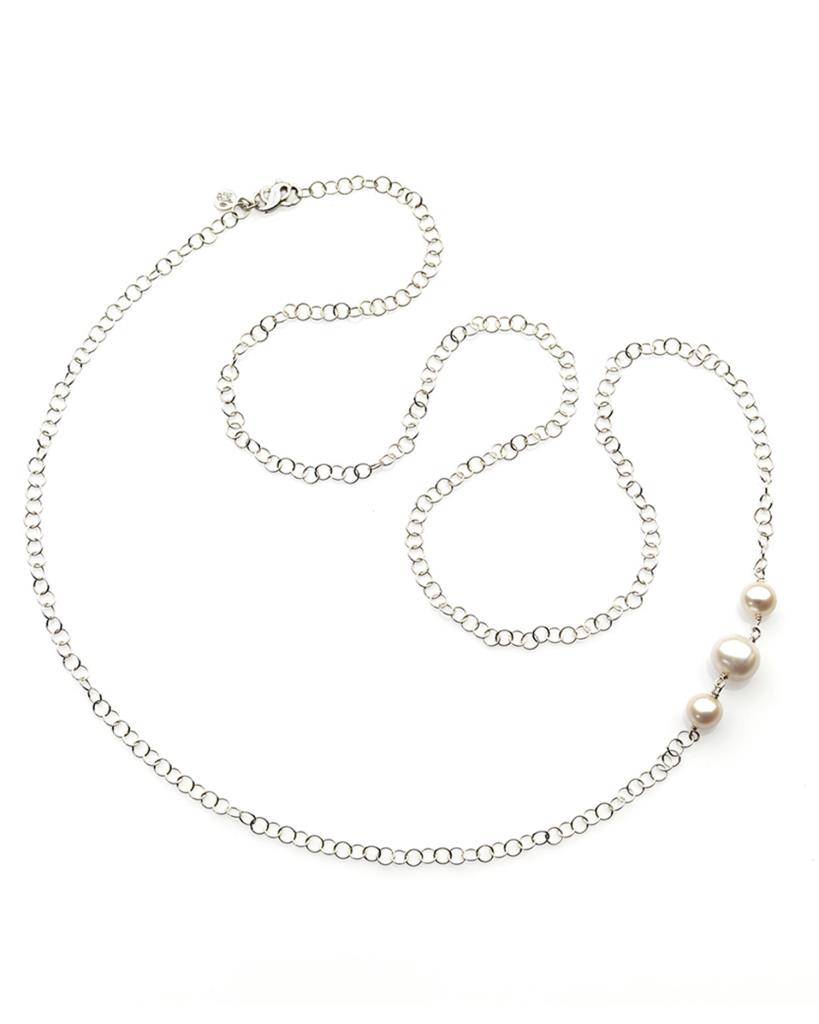 Collana lunga Gabriella Rivalta argento 925 perle naturali - GABRIELLA RIVALTA