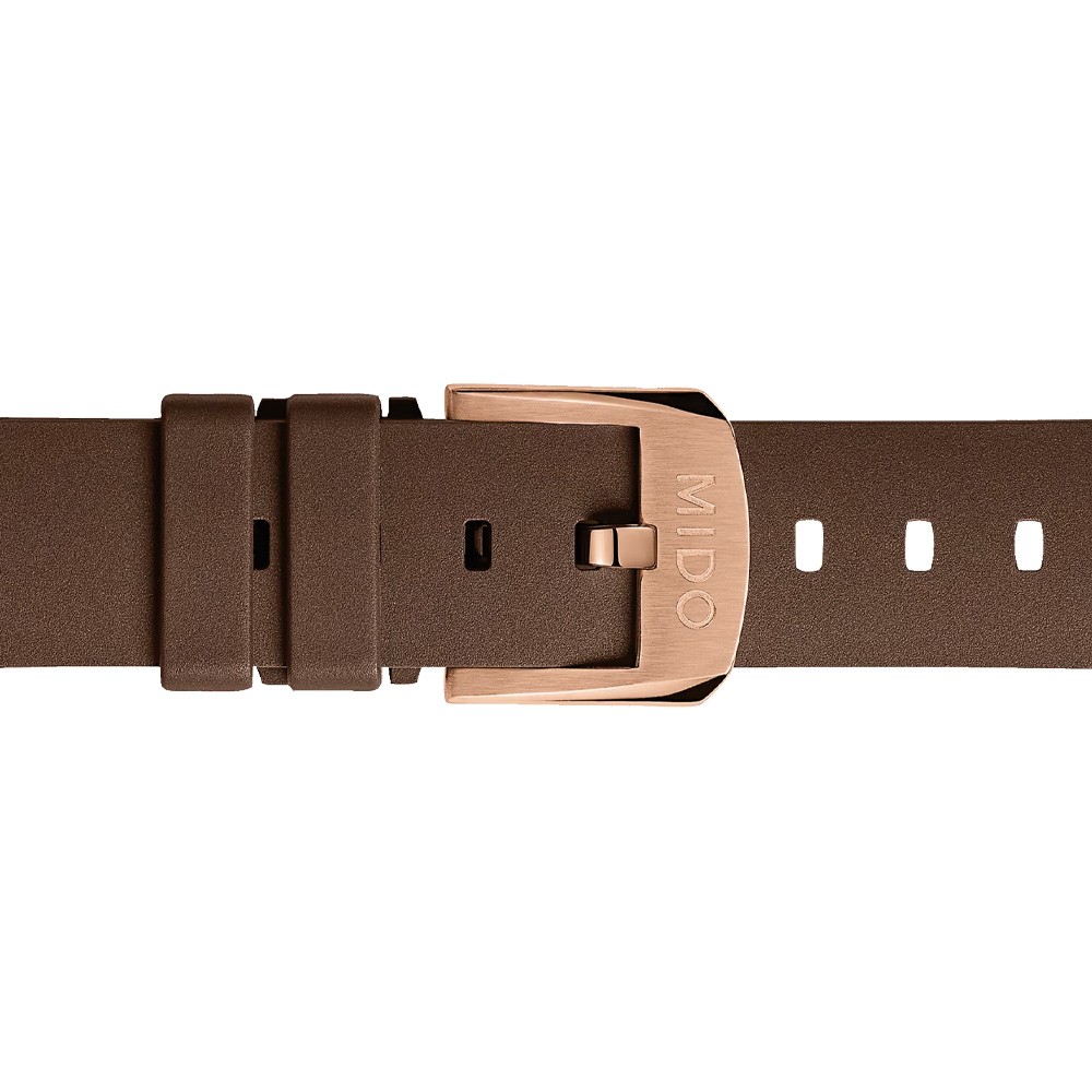 Cinturino Mido Multifort TV 35 gomma marrone 18mm - MIDO