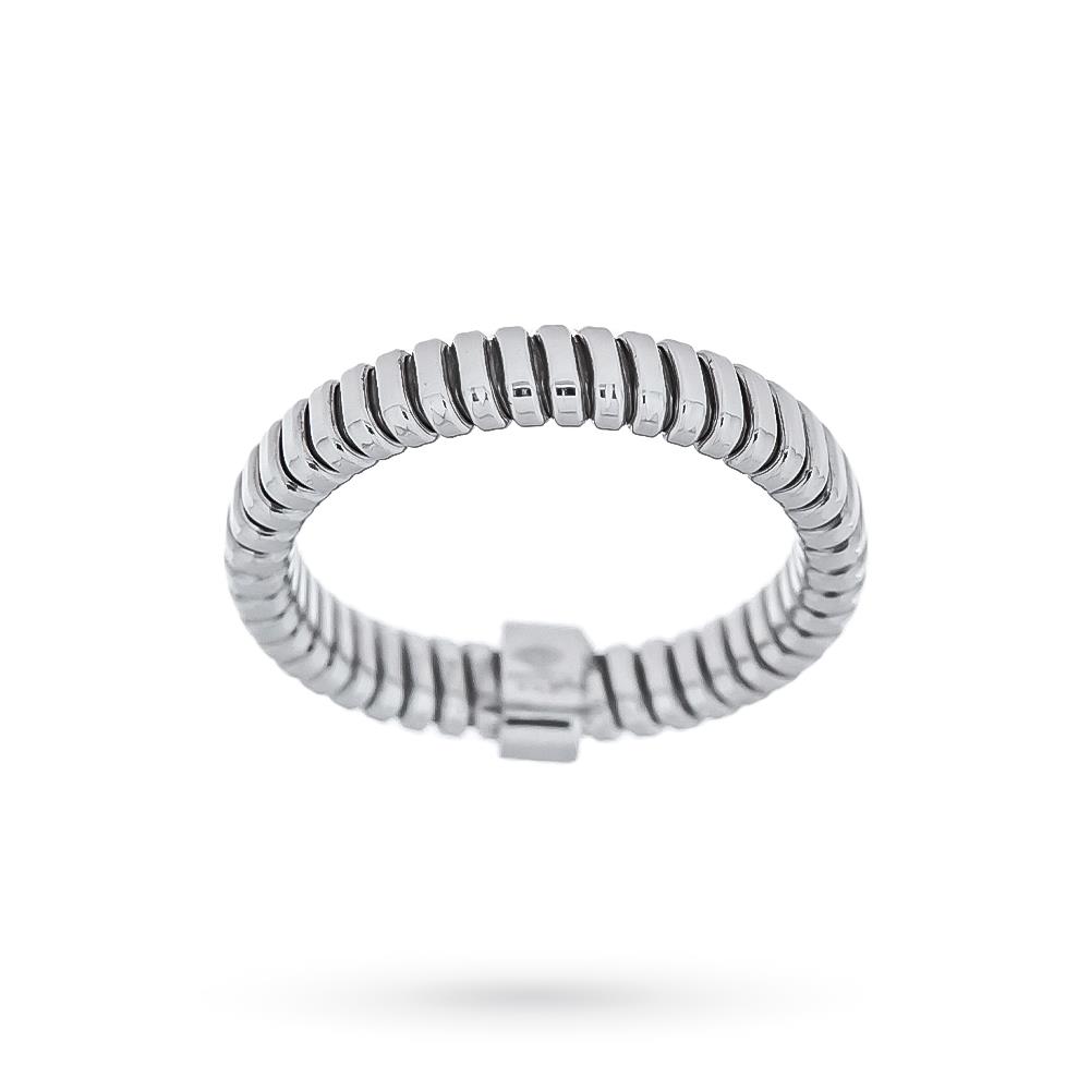 Anello fascetta fedina tubogas oro bianco 18kt - ANTORÀ