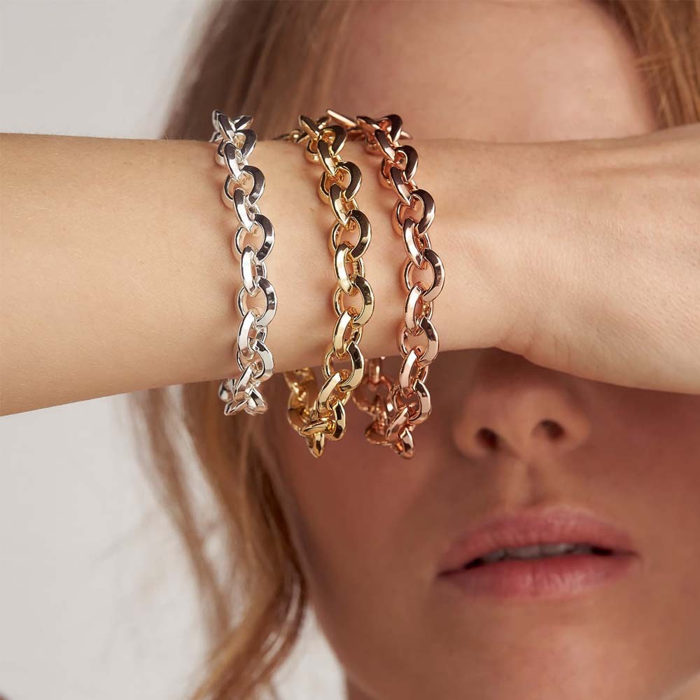  Bracciale Unoaerre 2223 catena rolò Triangoli - UNOAERRE