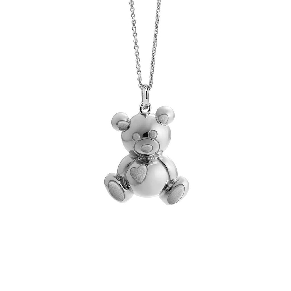 leBebe SNM090 Pregnancy Bola Teddy Bear Necklace in Silver - LE BEBE