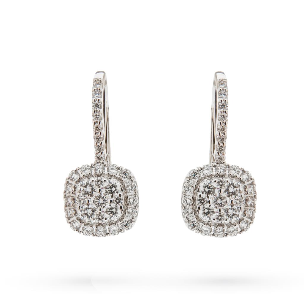 Hook earrings in gold and 0.79 ct diamonds - NY NAI