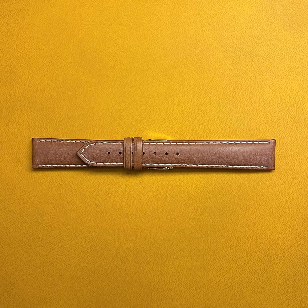 Matte brown French leather strap 18-16mm - BROS