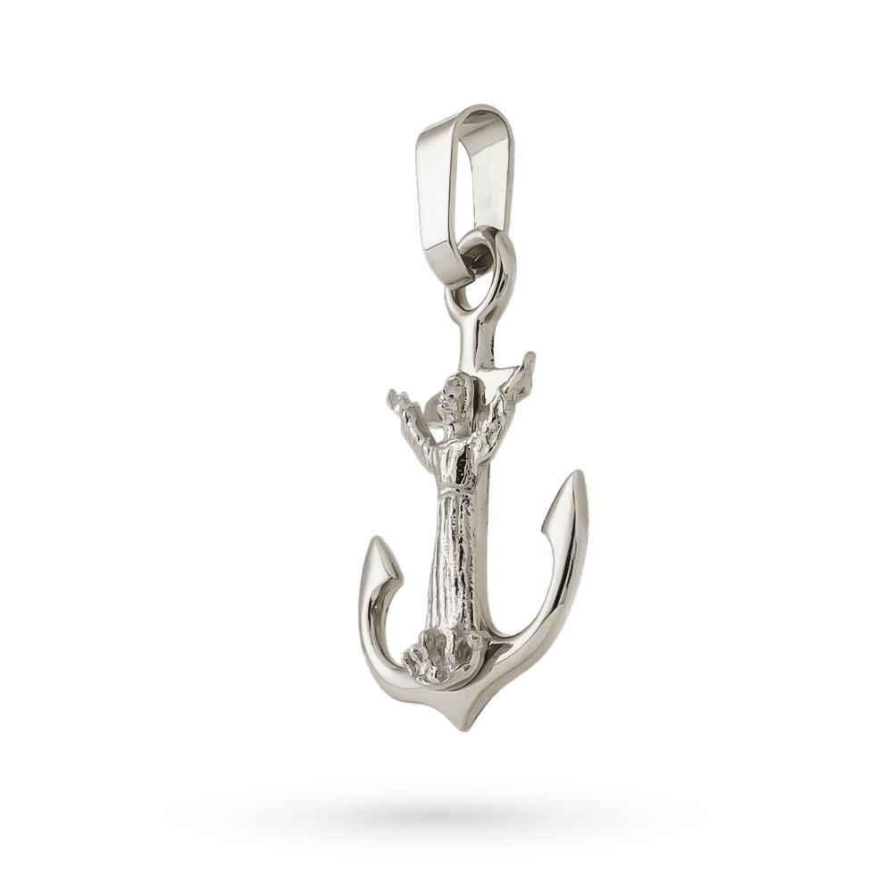  Ciondolo Ancora Cristo degli Abissi argento 925 - LUSSO ITALIANO