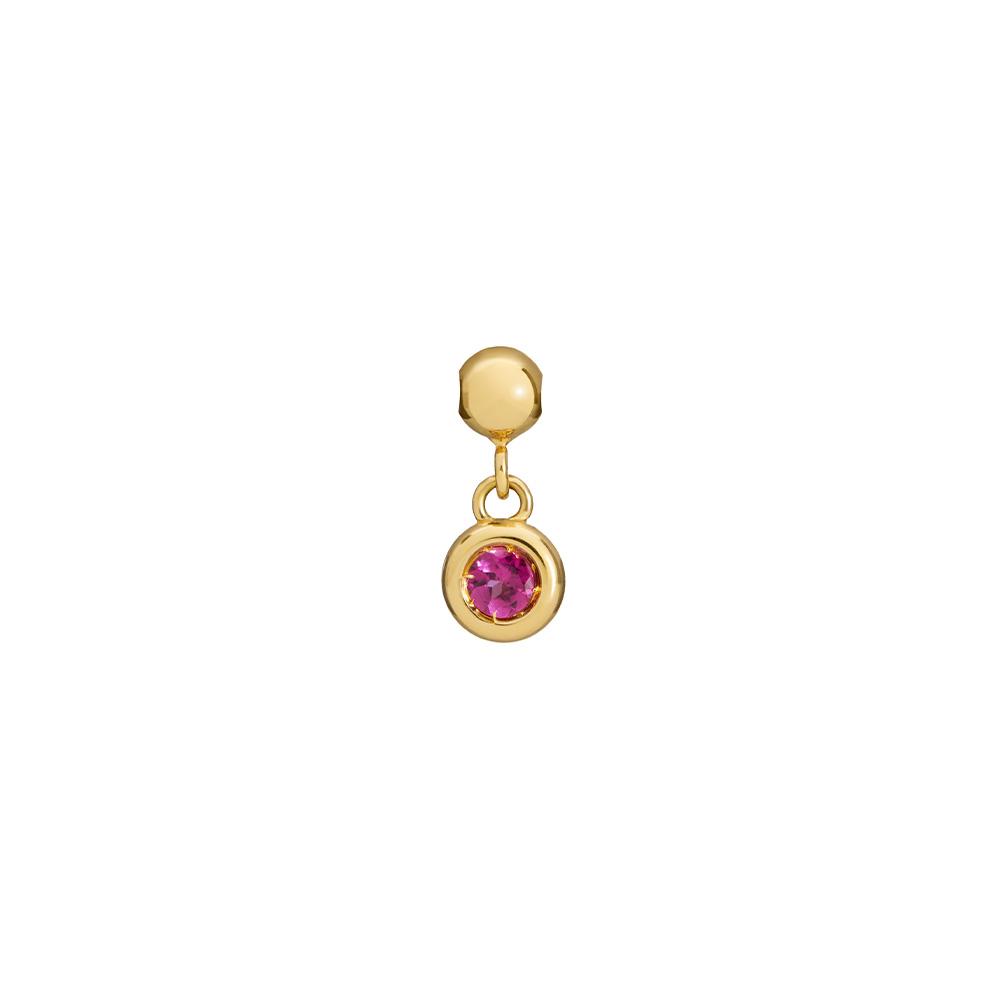 leBebe charm LBB975 in 18kt yellow gold with rhodolite - LE BEBE