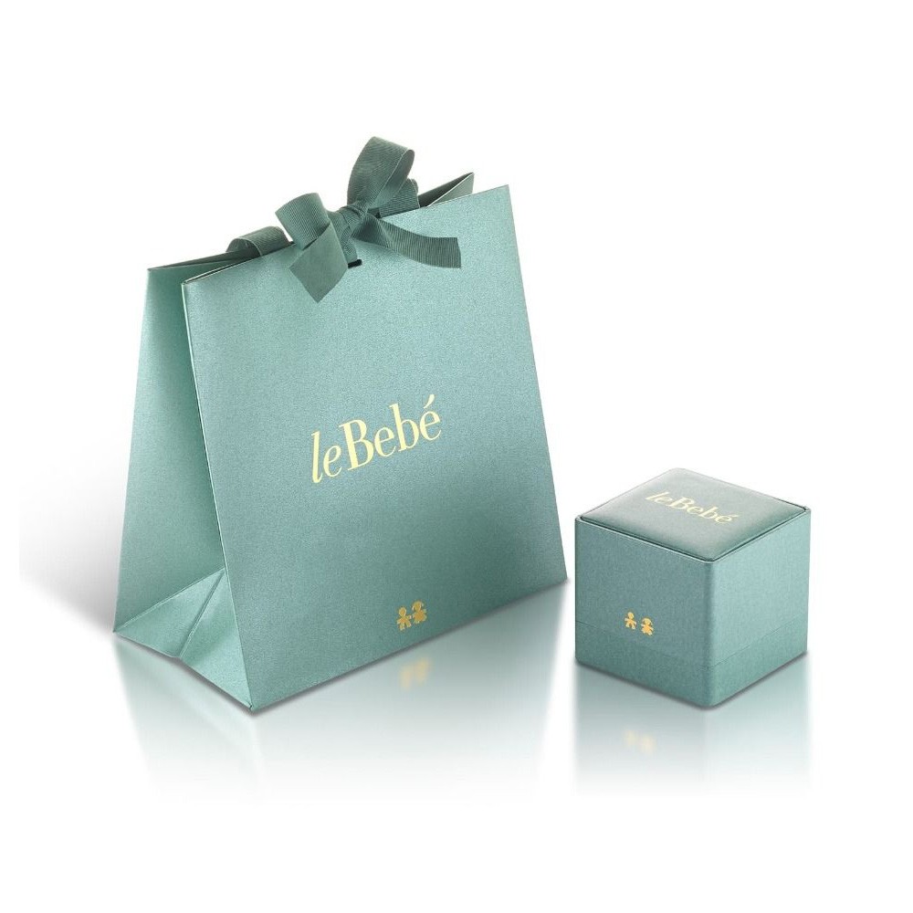  Single earring leBebe LBB535-1 pendant baby girl and heart - LE BEBE