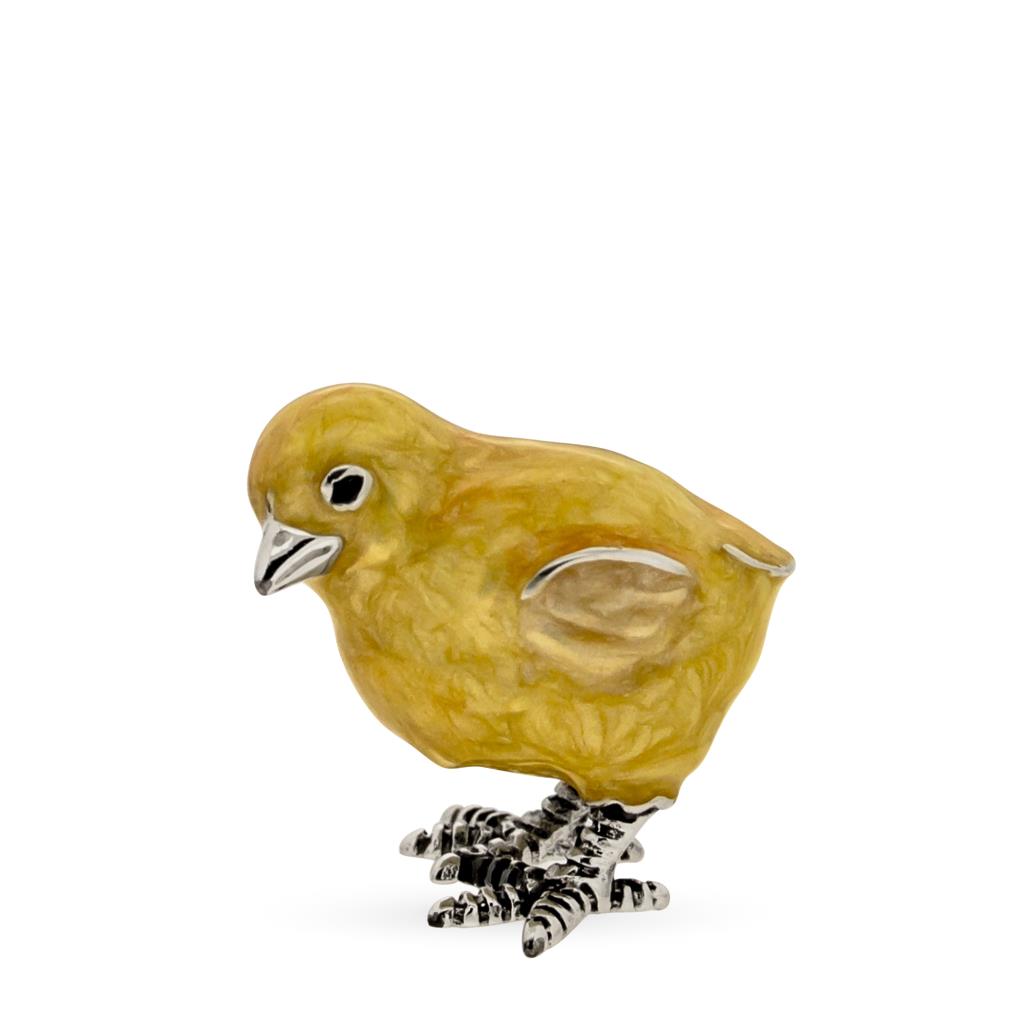 Pulcino 1 Soprammobile Moderno Medio argento 925 smalto - SATURNO