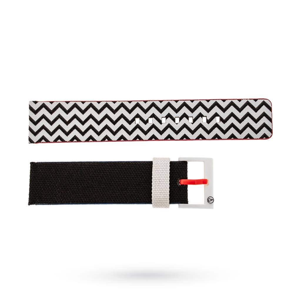 Cinturino tessuto tecnico fantasia zig zag 20mm - LUSSO ITALIANO