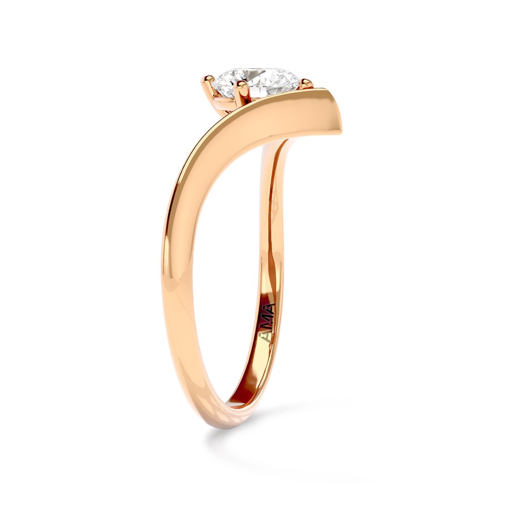  Anello oro rosa diamante ~0,7 Carati Lab-Grown - AMA