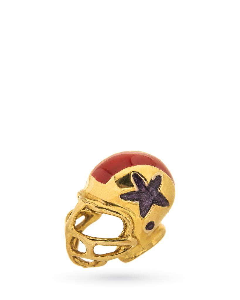  Spilla da rever casco football americano in oro - LUSSO ITALIANO