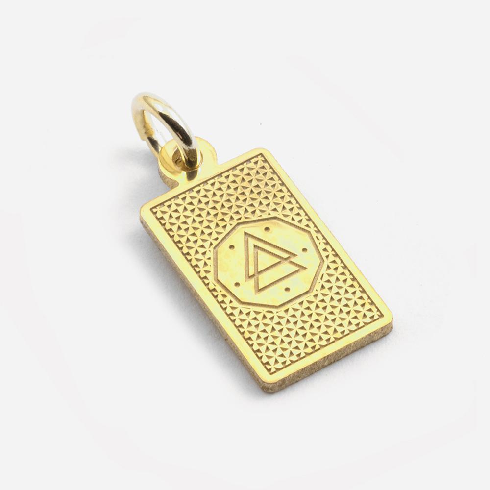  The Tower Tarot Card Pendant in Gold Plated Silver - NOVE25