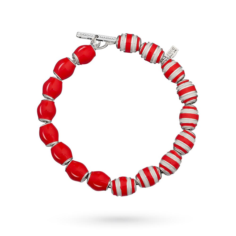 Bracciale argento 925 smalto rosso Dodo Mariani - DODO MARIANI