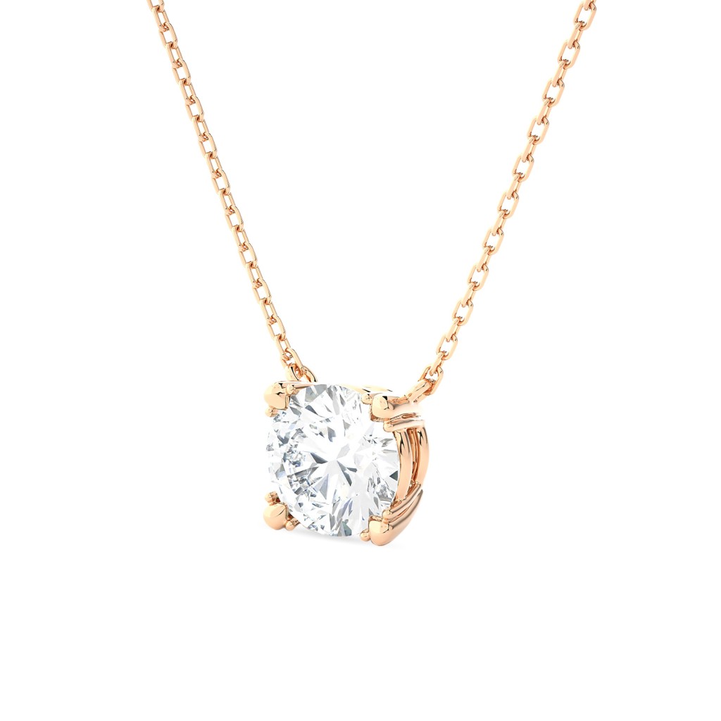 Girocollo oro rosa con diamante 0,7 Carati Lab-Grown