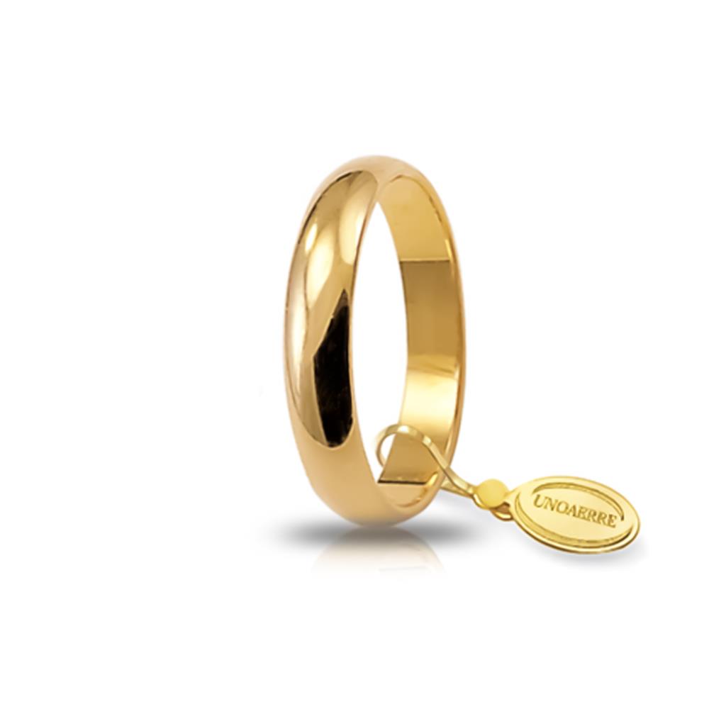 Classic wedding ring yellow gold 4 grams - UNOAERRE