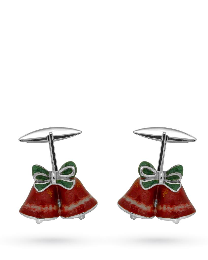Bell Cufflinks 925 Silver - Italian Craftsmanship - SATURNO
