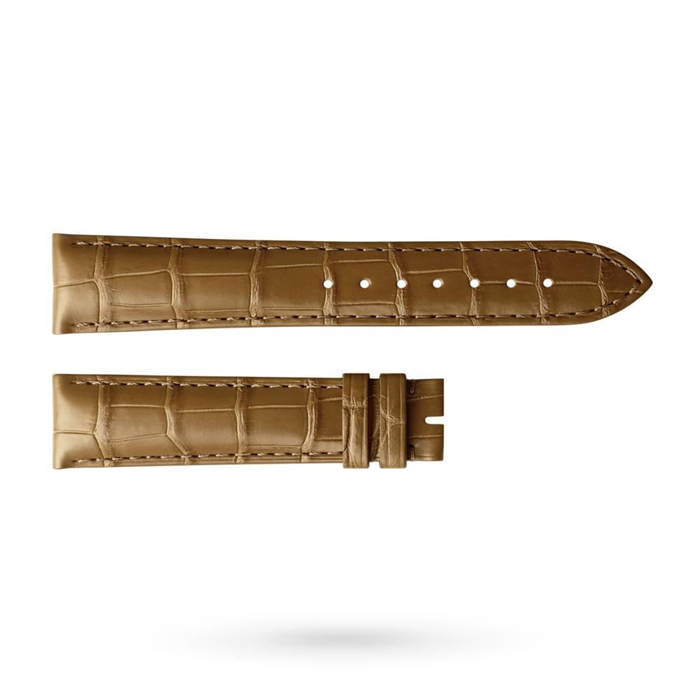 Original Longines gold alligator leather strap 19-16mm - LONGINES