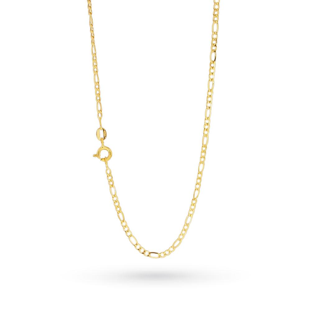 Catenina in oro giallo maglia 3+1 perfetta per indossare ciondoli
