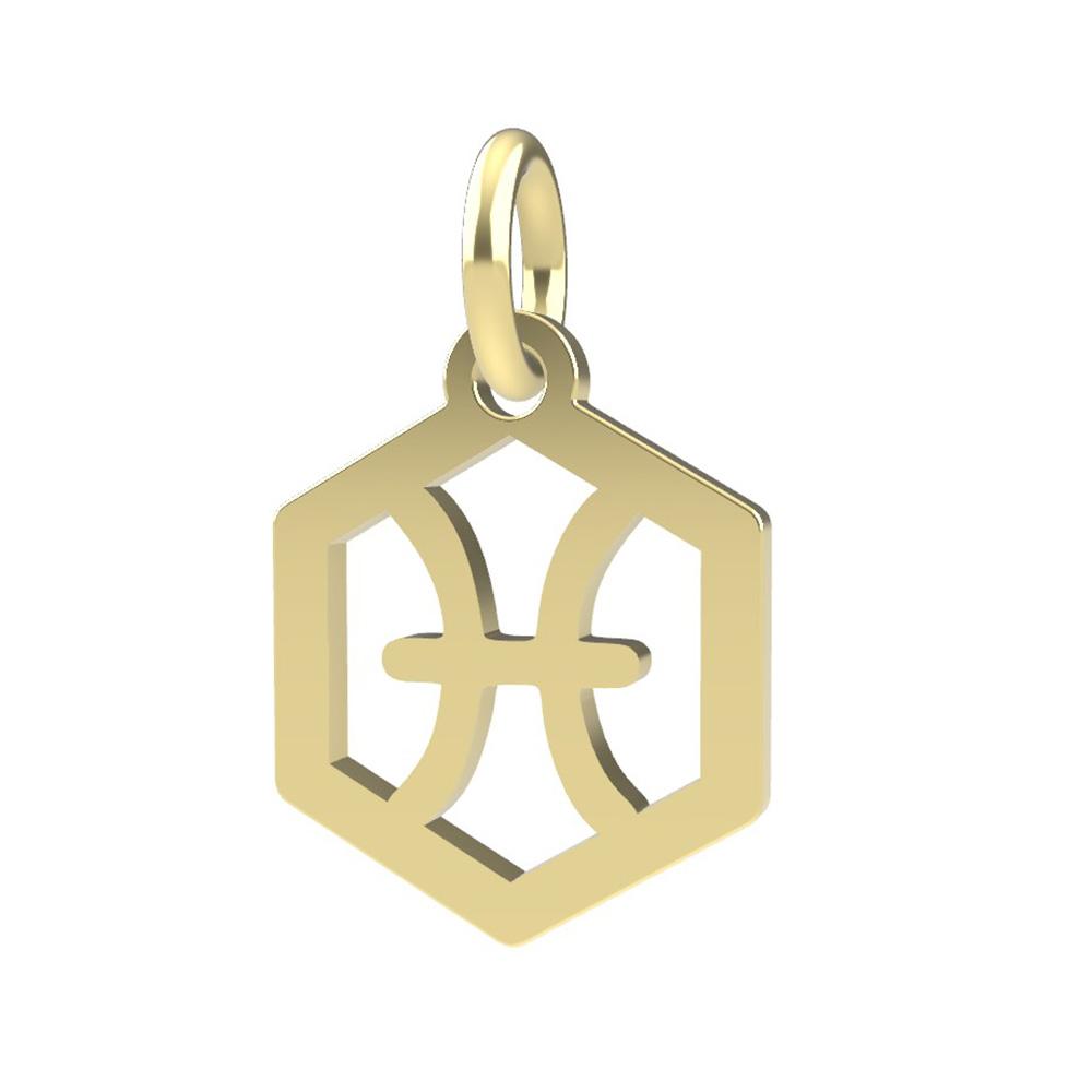 Ciondolo segno zodiacale Pesci oro giallo 18kt Dedie - DEDIE