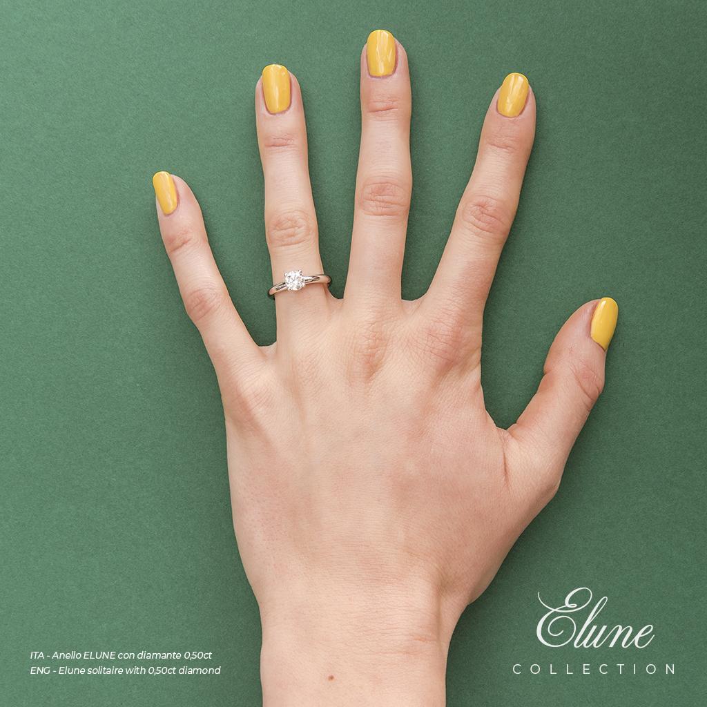  Engagement ring with diamond Elune collection 0,20ct D VS  - CICALA