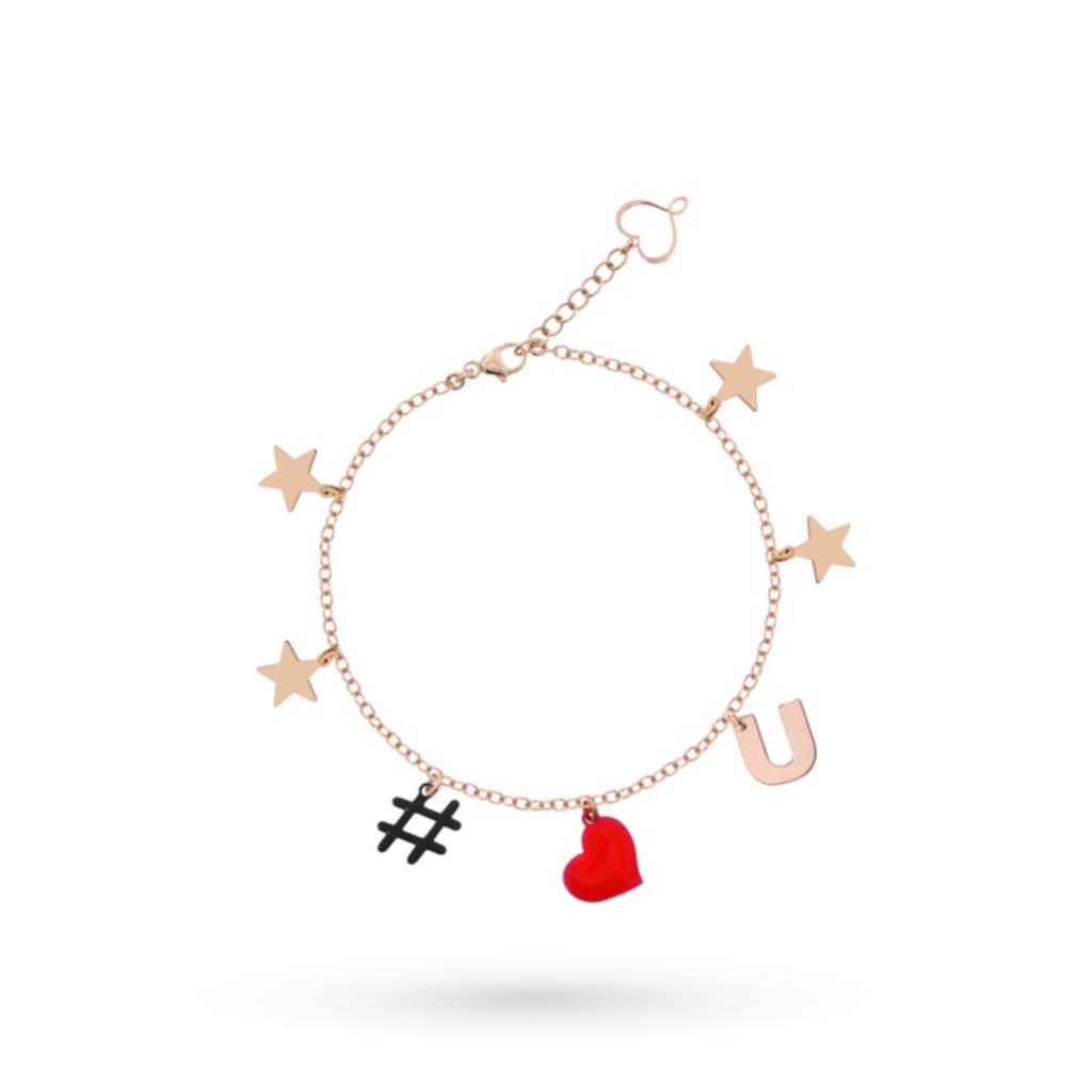 Bracciale MAMAN ET SOPHIE br000u Love You in argento - MAMAN ET SOPHIE