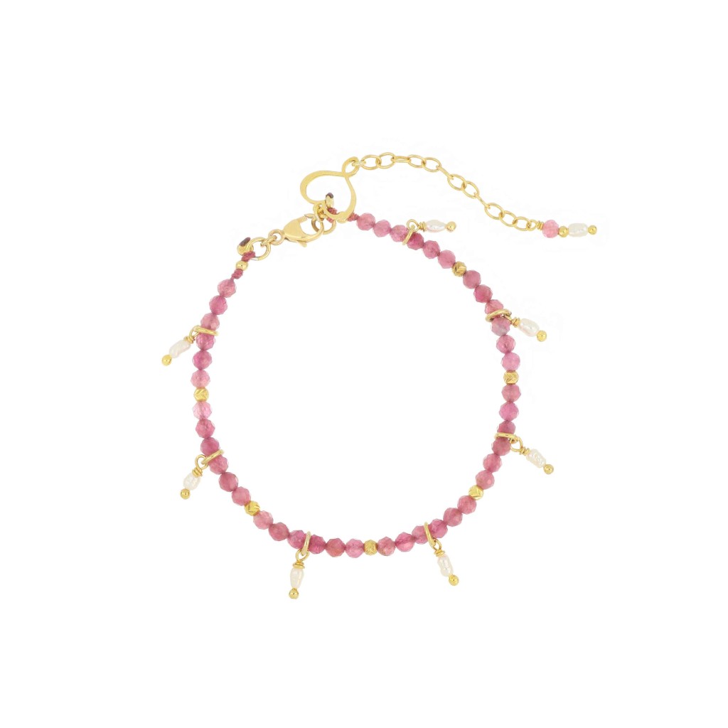 Maman et Sophie BRISF2TOPE Bracelet Stones 925 Silver Gold Plated - MAMAN ET SOPHIE